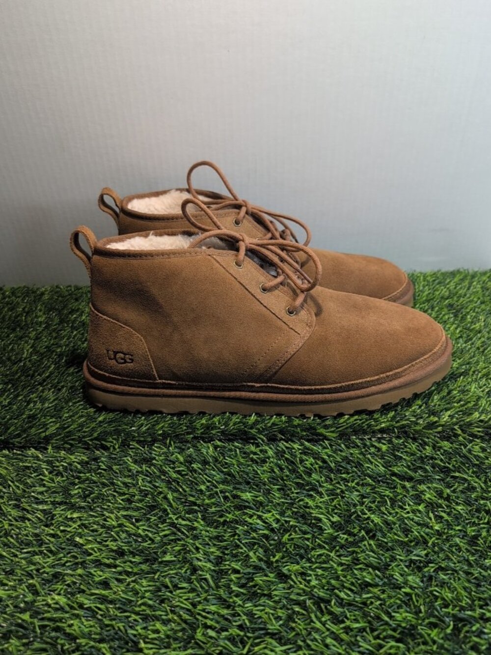 UGG Boots Neumel Mens Size 14 Chukka Suede Lace Up Logo Shoes Classic Winter